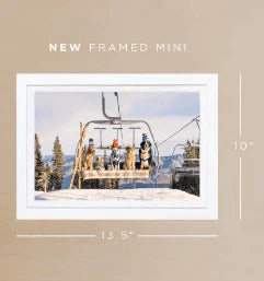 Chairlift Pups Aspen Horizontal Mini Framed Print by Gray Malin - Photography - The Well Appointed House