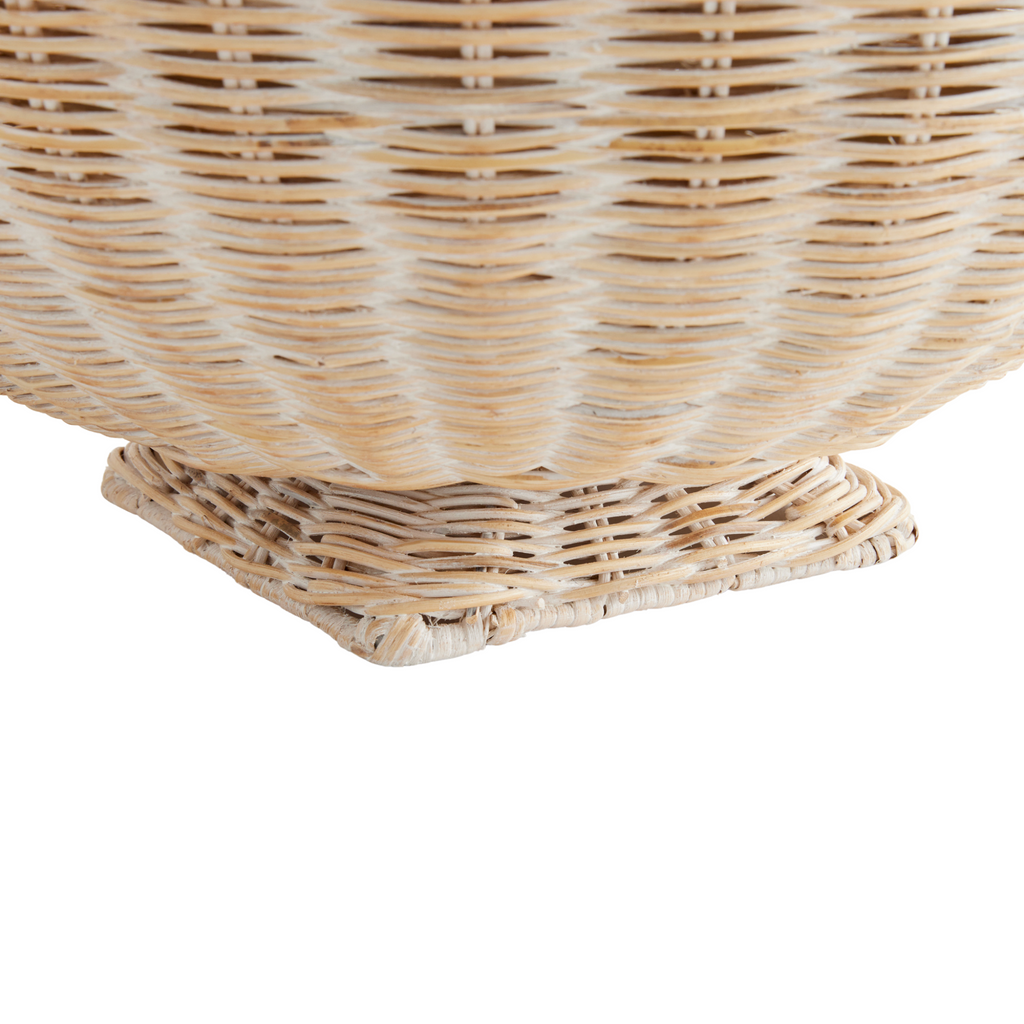 Charleston Rattan Footed Bowl - The Well Appointed House