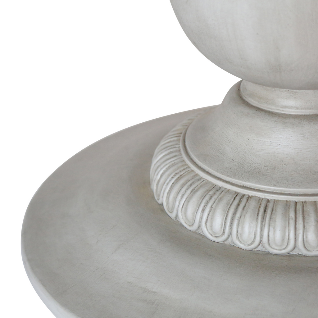 Charlotte Pedestal Table in Aged French Grey - The Well Appointed House