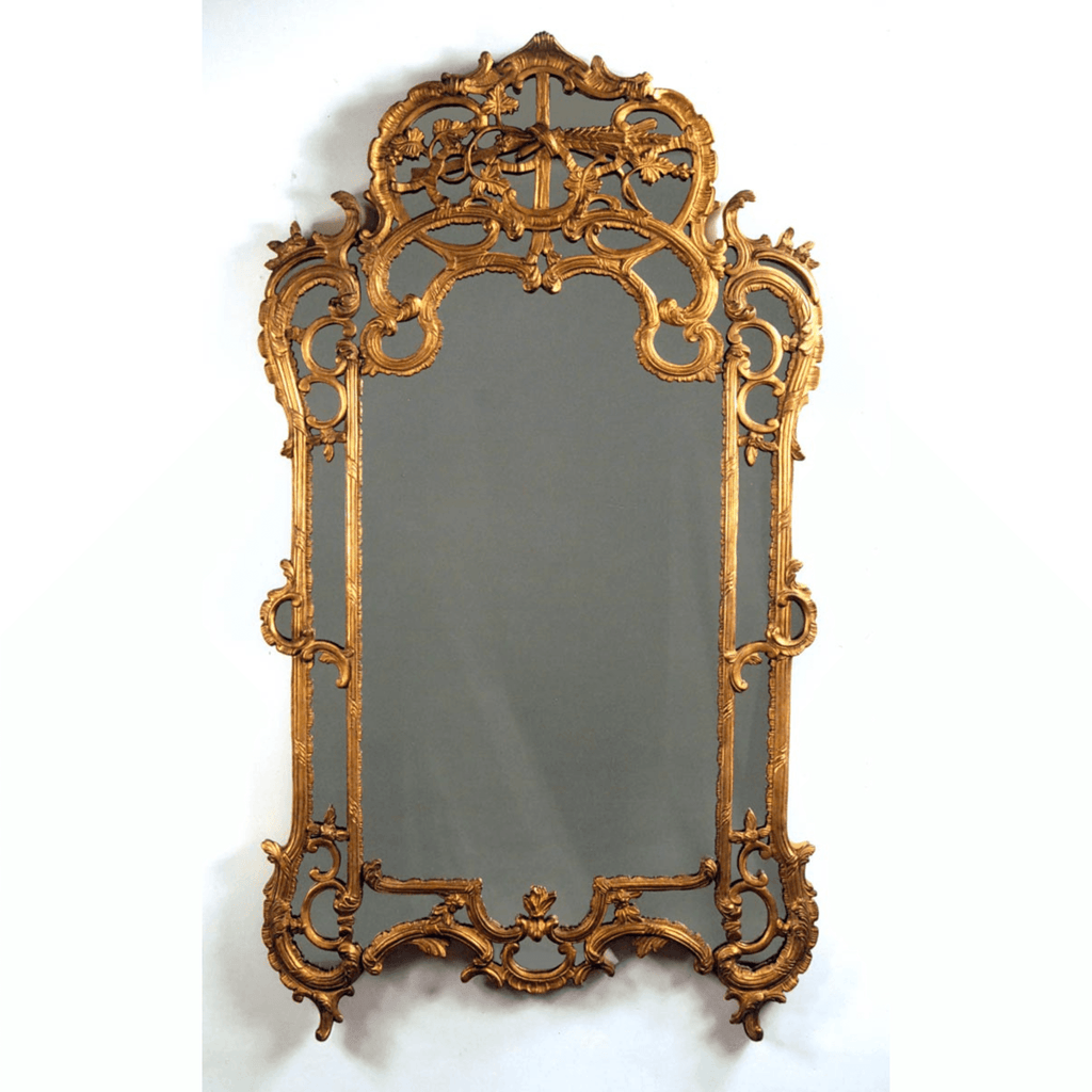Chateau Chantilly Mirror in Antique Gold Leaf Finish - Wall Mirrors - The Well Appointed House