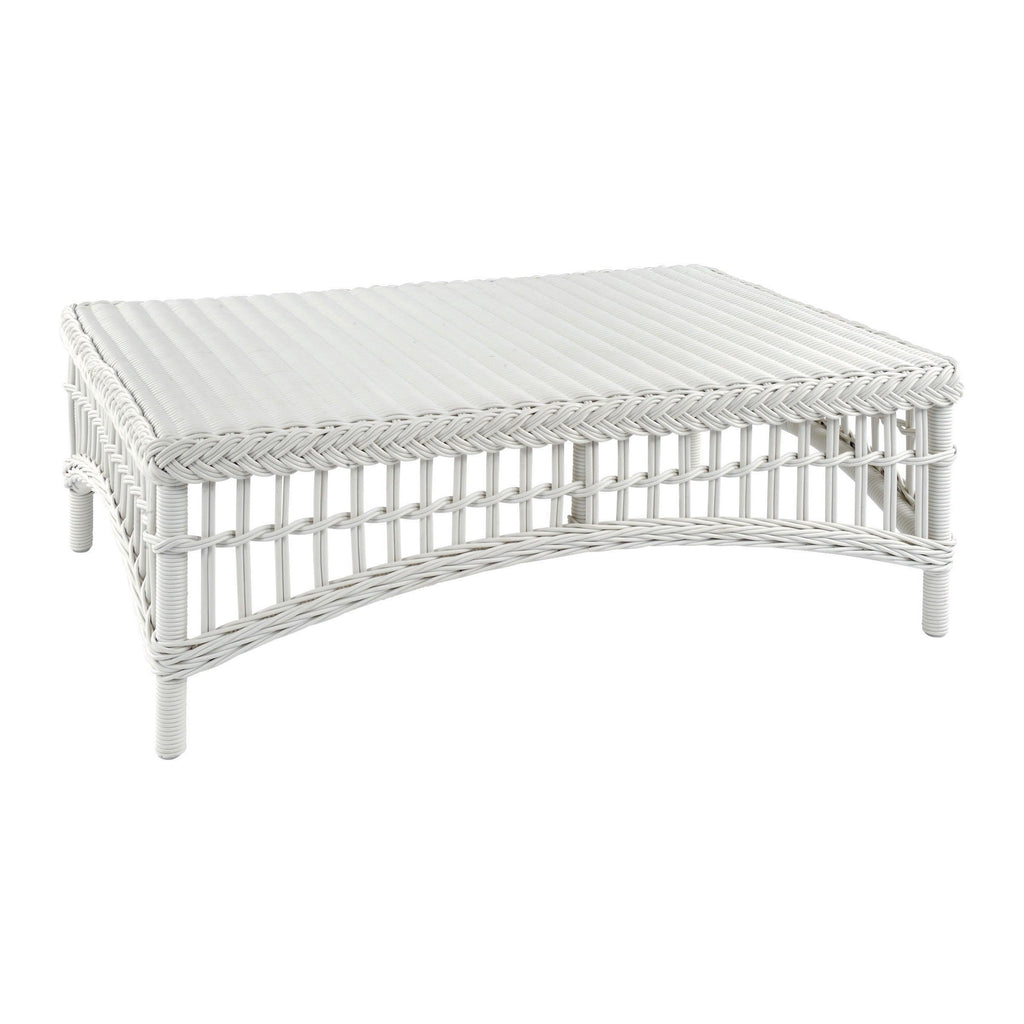 Chatham Outdoor Coffee Table in White - Outdoor Coffee & Side Tables - The Well Appointed House