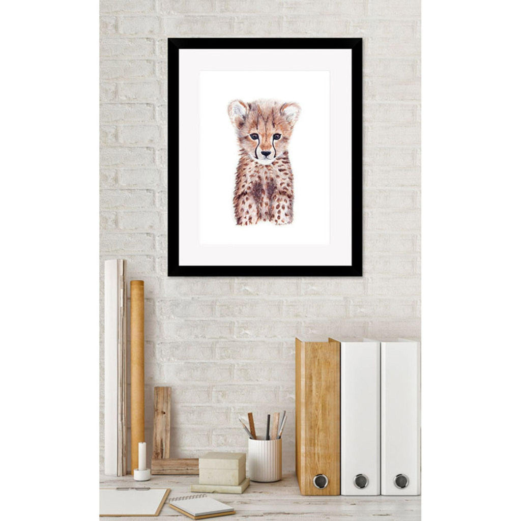 Cheetah Cub Portrait Paper Art Print - Little Loves Art - The Well Appointed House