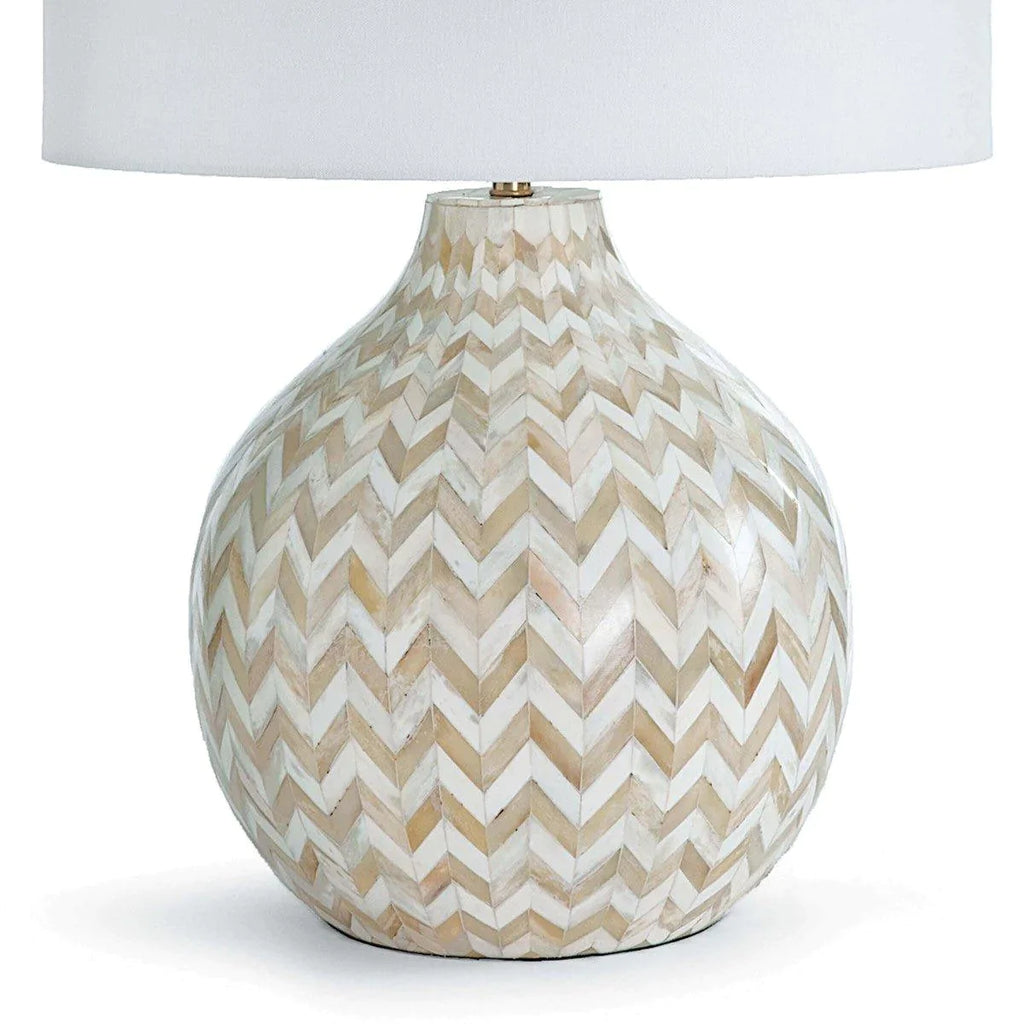 Chevron Bone Table Lamp (Natural) - Table Lamps - The Well Appointed House