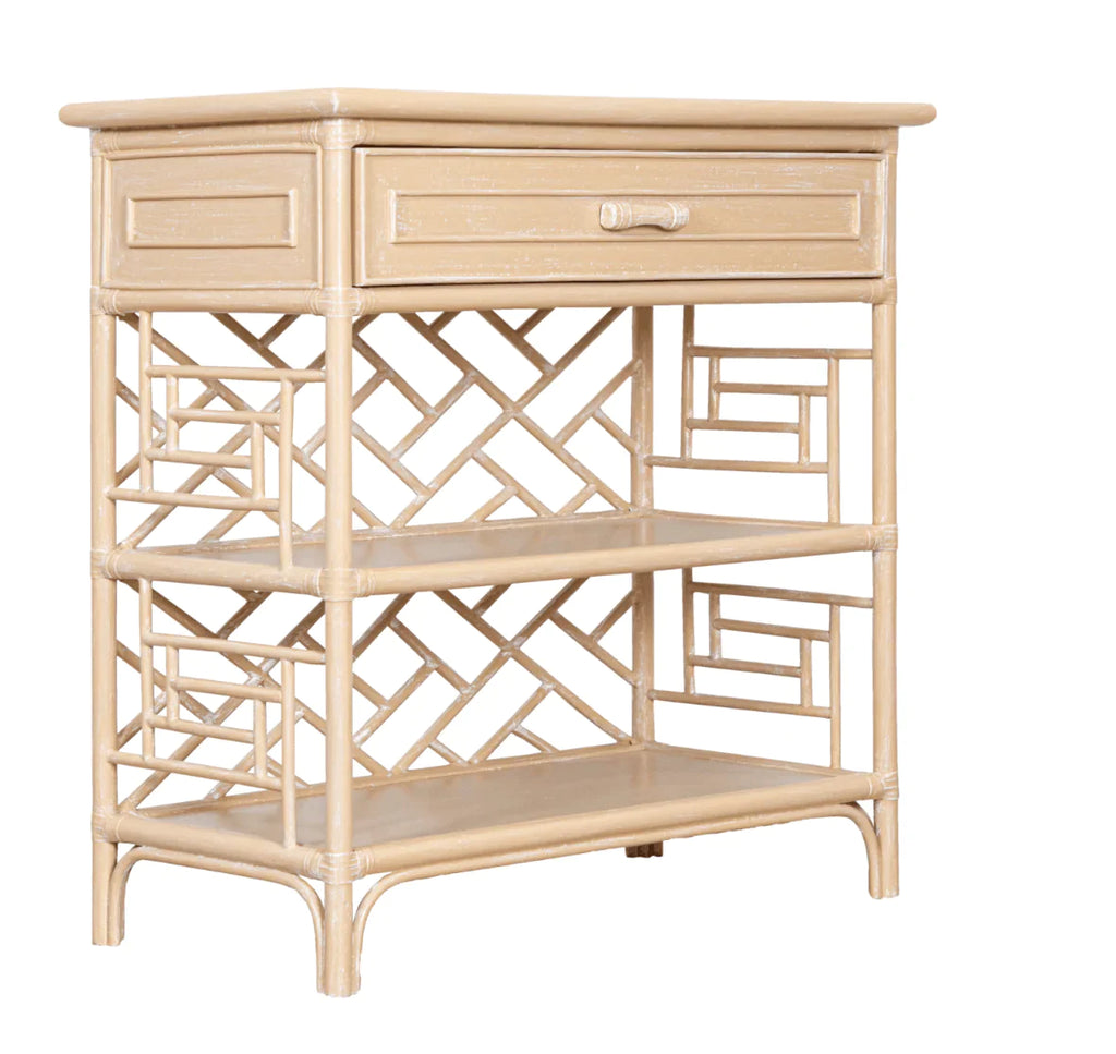 Chippendale Rattan Frame End Table - Side & Accent Tables - The Well Appointed House