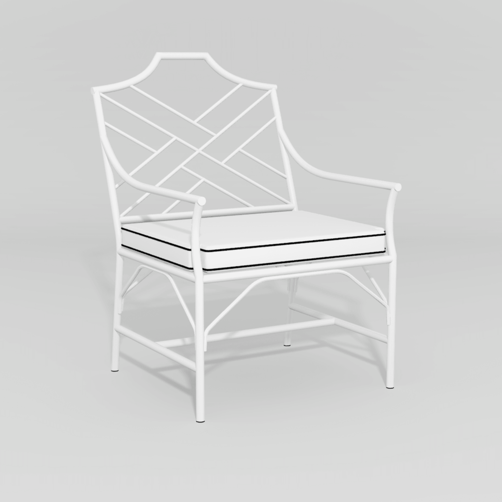 Chippendale Style Garden Club Chair - Outdoor Chairs & Chaises - The Well Appointed House