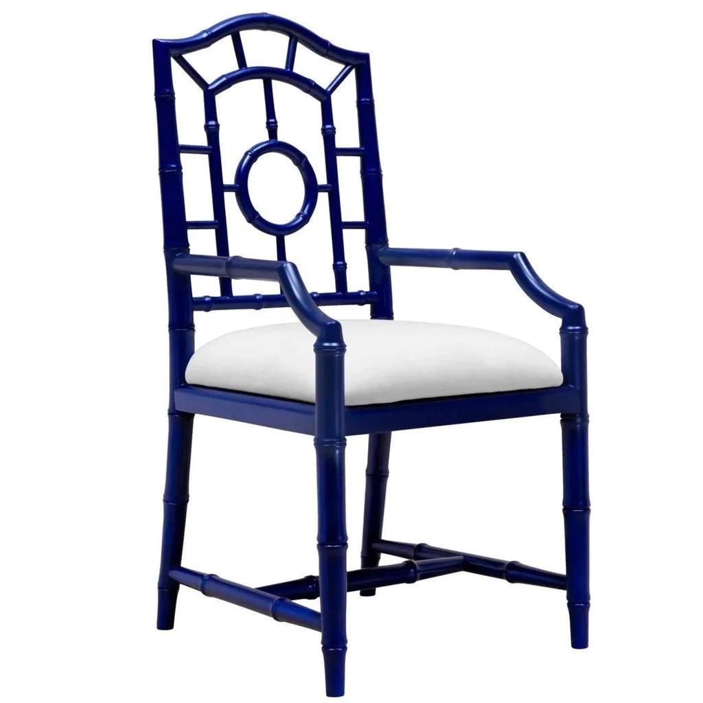 Chloe Faux Bamboo Arm Chair - Dining Chairs - The Well Appointed House