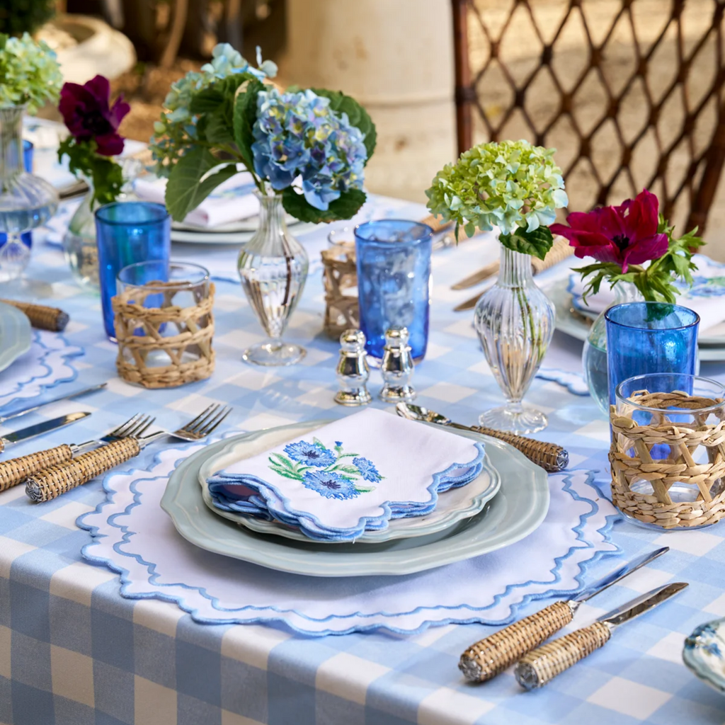 Classic Blue Gingham Tablecloth - The Well Appointed House