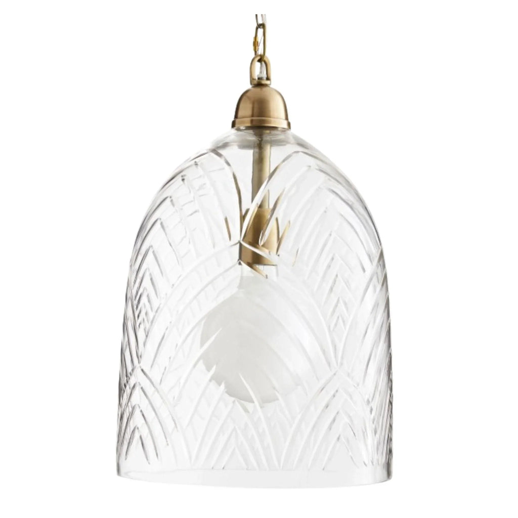Chrissy Etched Glass Pendant - Chandeliers & Pendants - The Well Appointed House