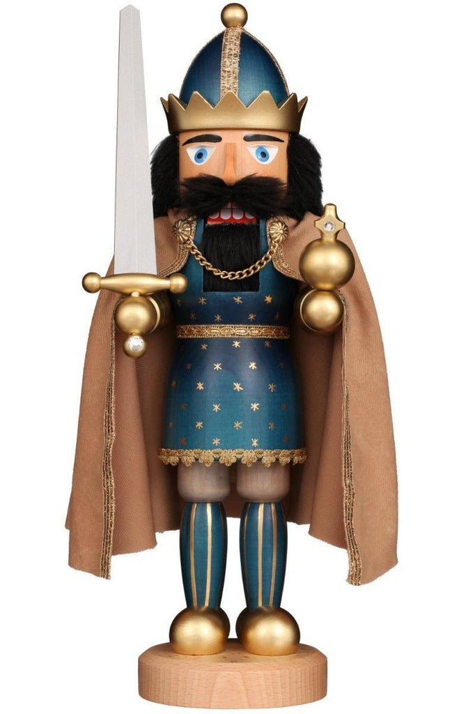 Christian Ulbricht Emperor With Sword Blue Nutcracker Christmas Decoration - Christmas Decor - The Well Appointed House