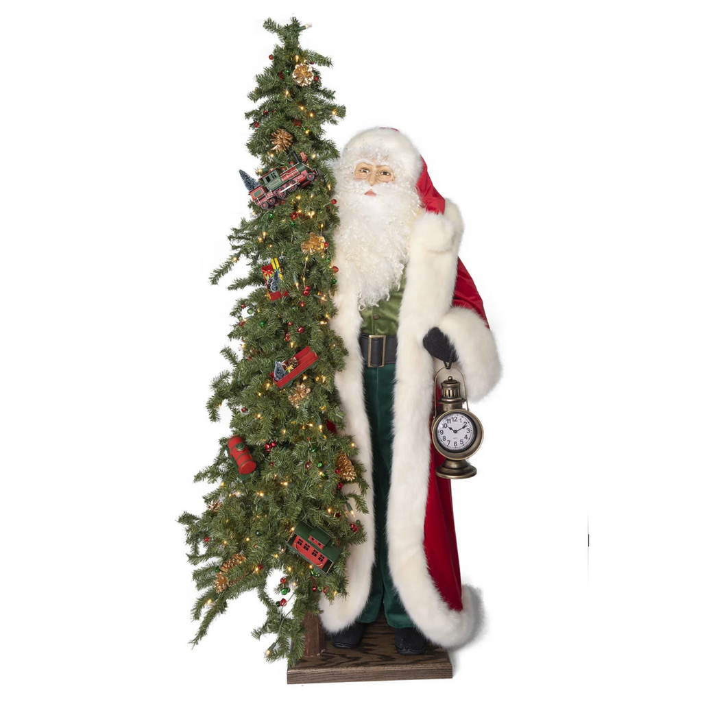 Christmas Express Life Size Decorative Santa With Tree - The Well Appointed House