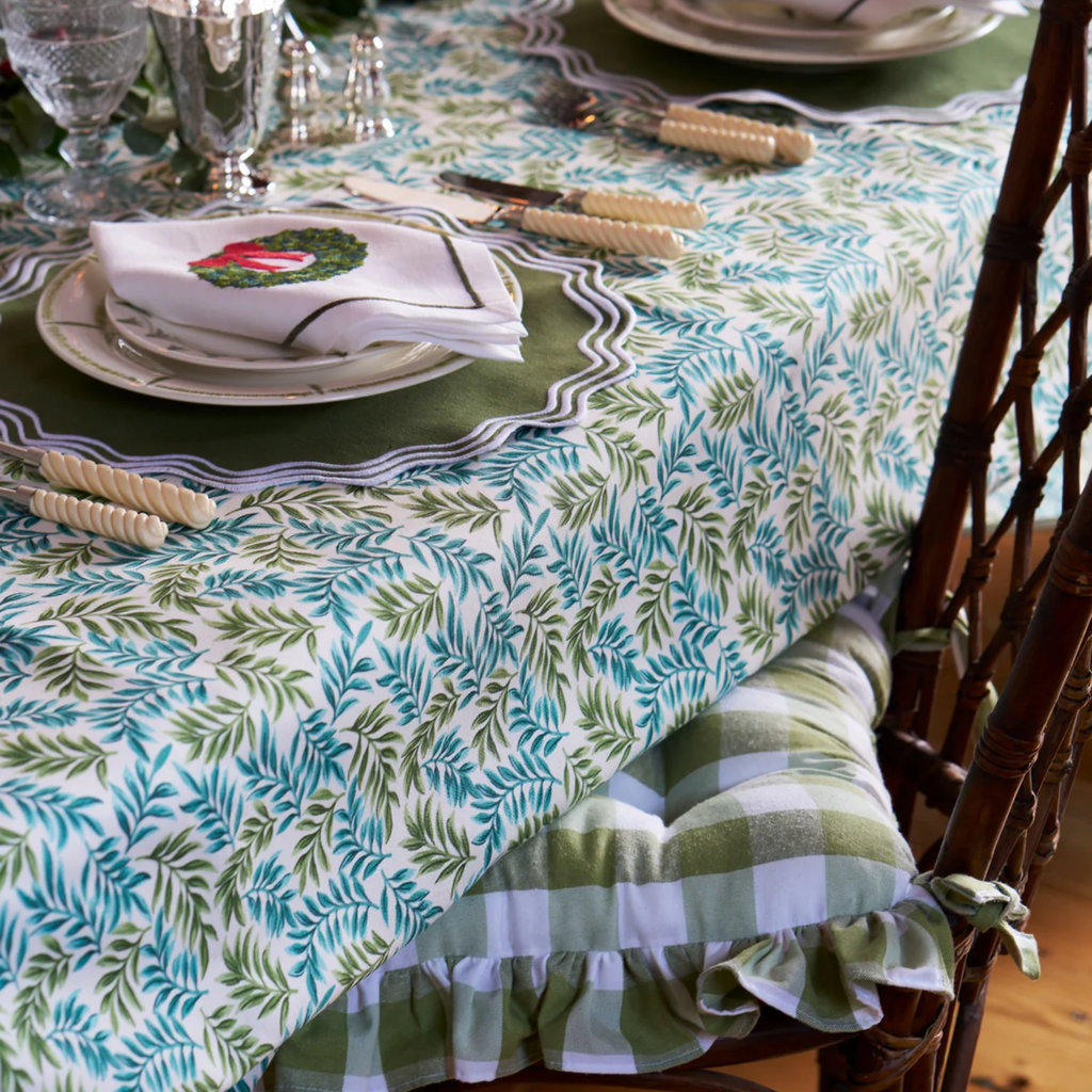 Green Christmas Forest Tablecloth - The Well Appointed House