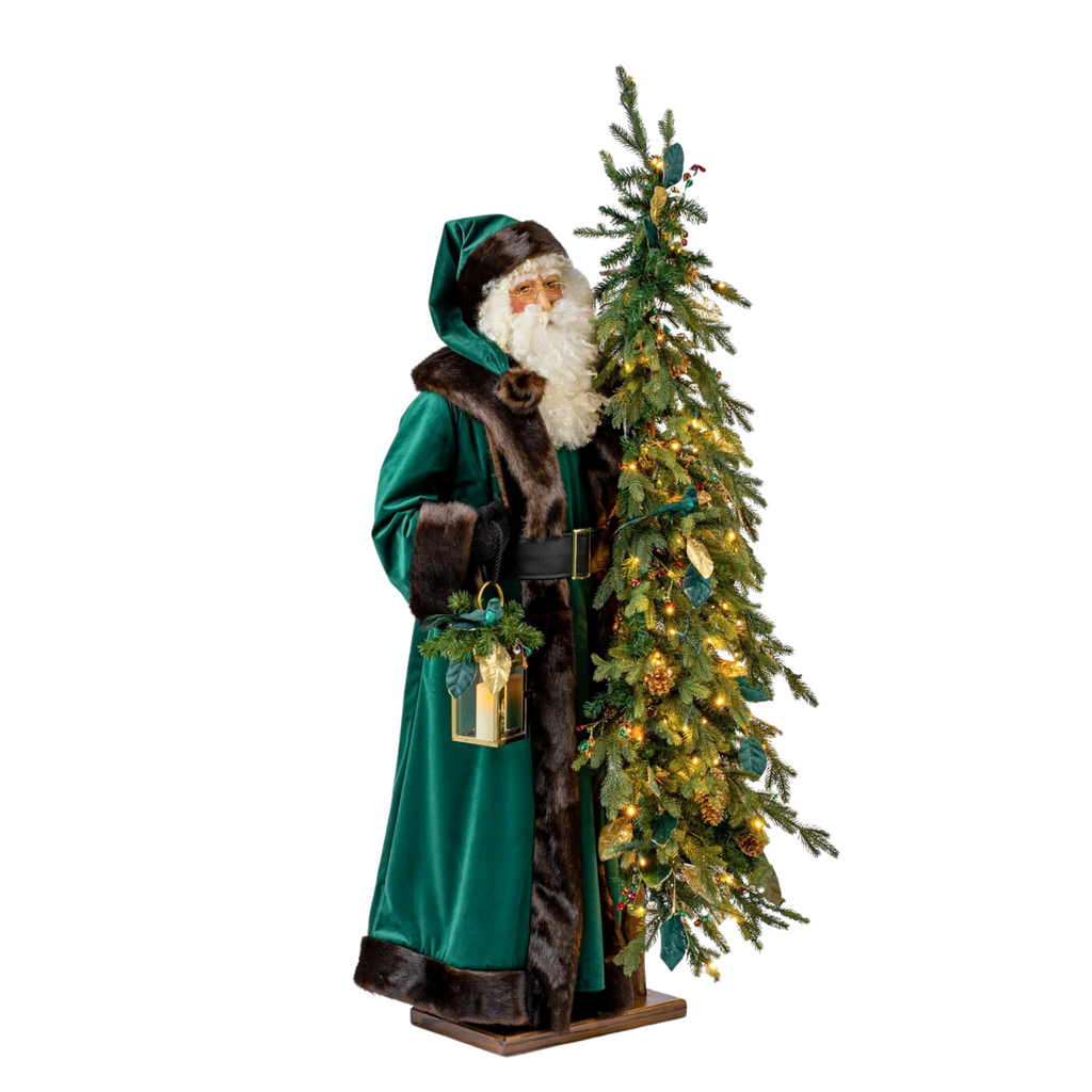 Christmas Jewels Life Size Decorative Santa With Tree - The Well Appointed House