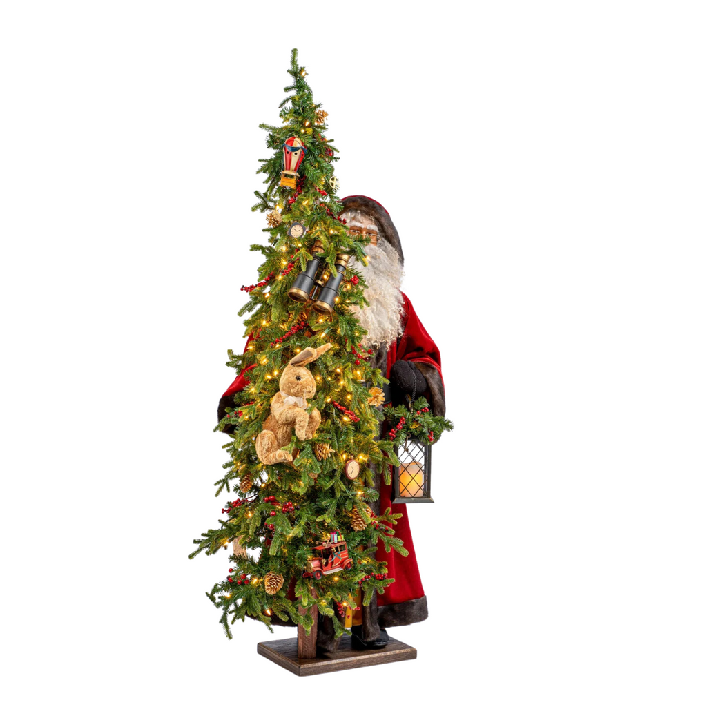 Christmas Journey Life Size Decorative Santa With Tree - The Well Appointed House