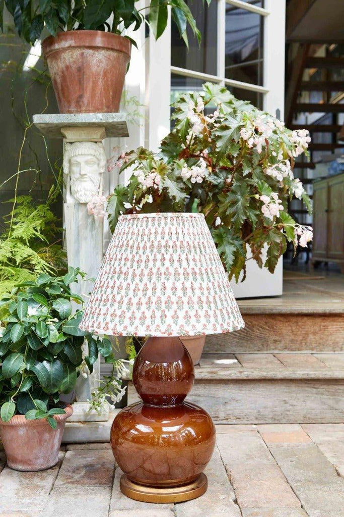 Cinnamon Brown Hand Glazed Ceramic Lamp - Table Lamps - The Well Appointed House