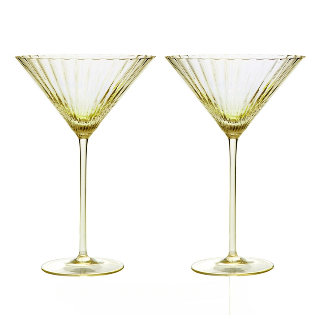 Set of Two Quinn Citrine Martini Glasses - The Well Appointed House
