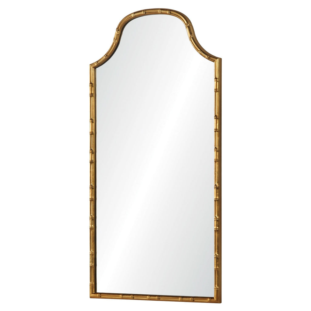 Celerie Kemble Aged Gold Leaf Bamboo Mirror - Wall Mirrors - The Well Appointed House