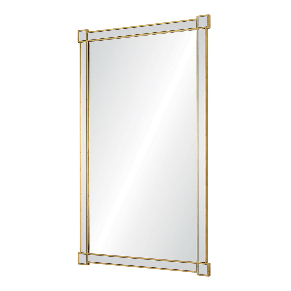 Celerie Kemble Burnished Gold Leaf Mirror Framed Wall Mirror - Wall Mirrors - The Well Appointed House