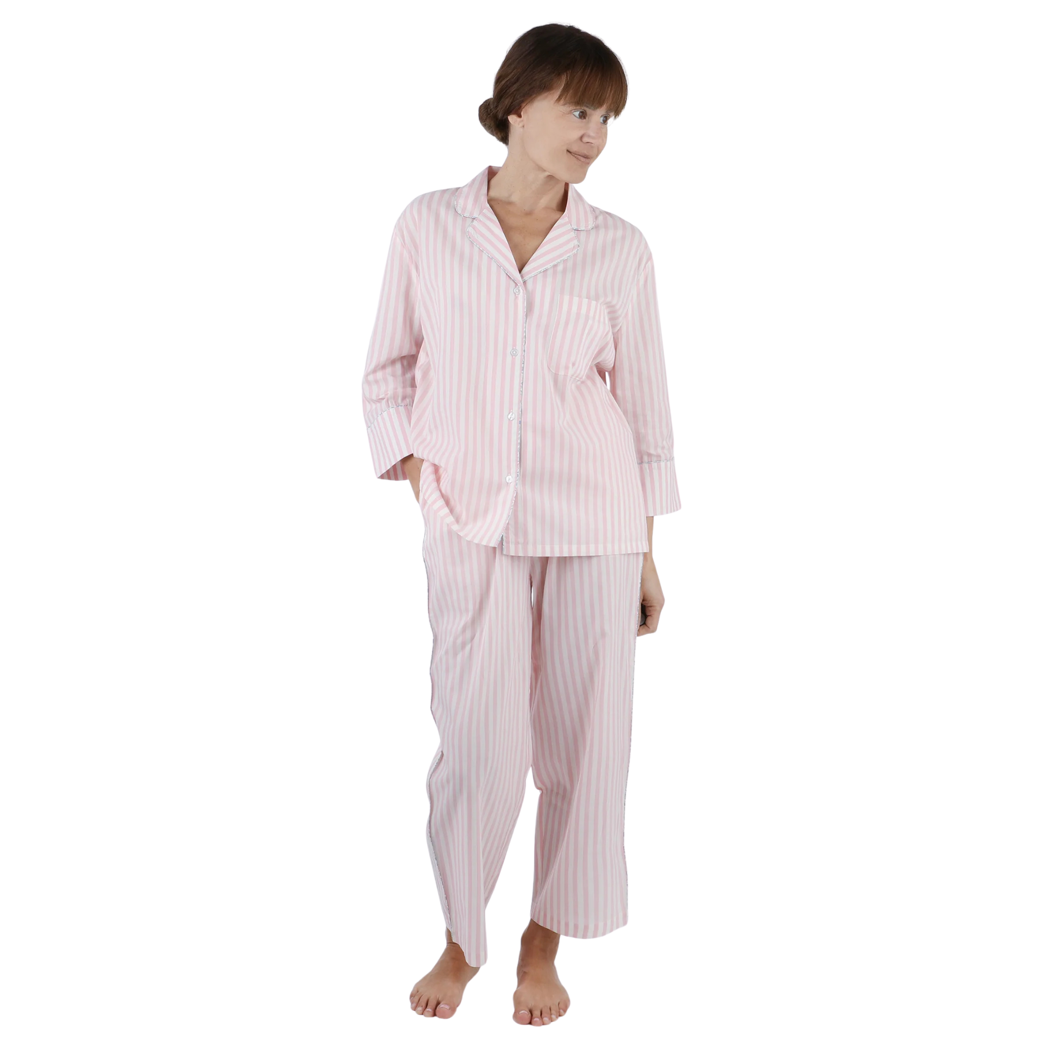 Stiped Pyjamas Classic Cotton Striped Capri Pajamas – The Well Appointed House