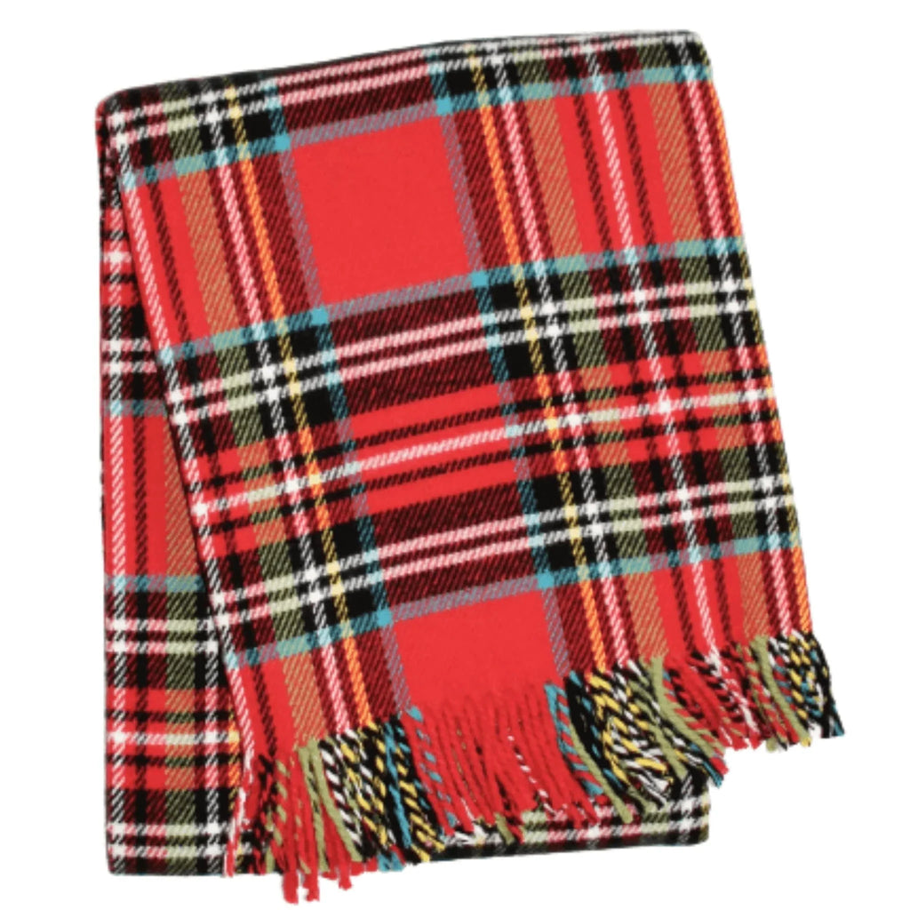 Classic Tartan Plaid Fringed Throw - Throw Blankets - The Well Appointed House