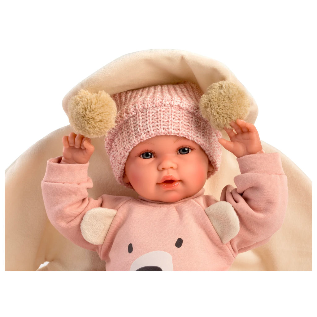 Newborn Doll Claudia with Bear Blanket- The Well Appointed House