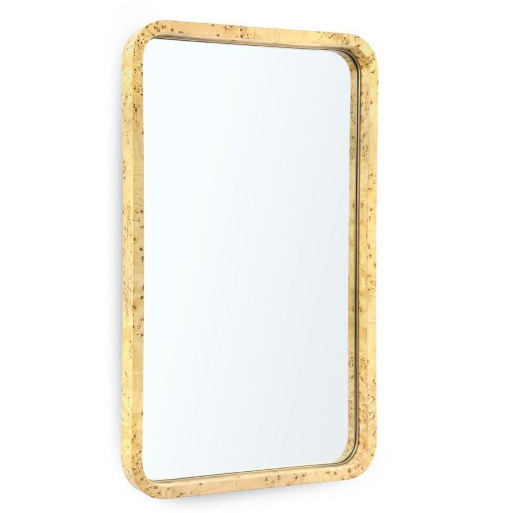 Clear Lacquered Burl Framed Emil Large Mirror - Wall Mirrors - The Well Appointed House