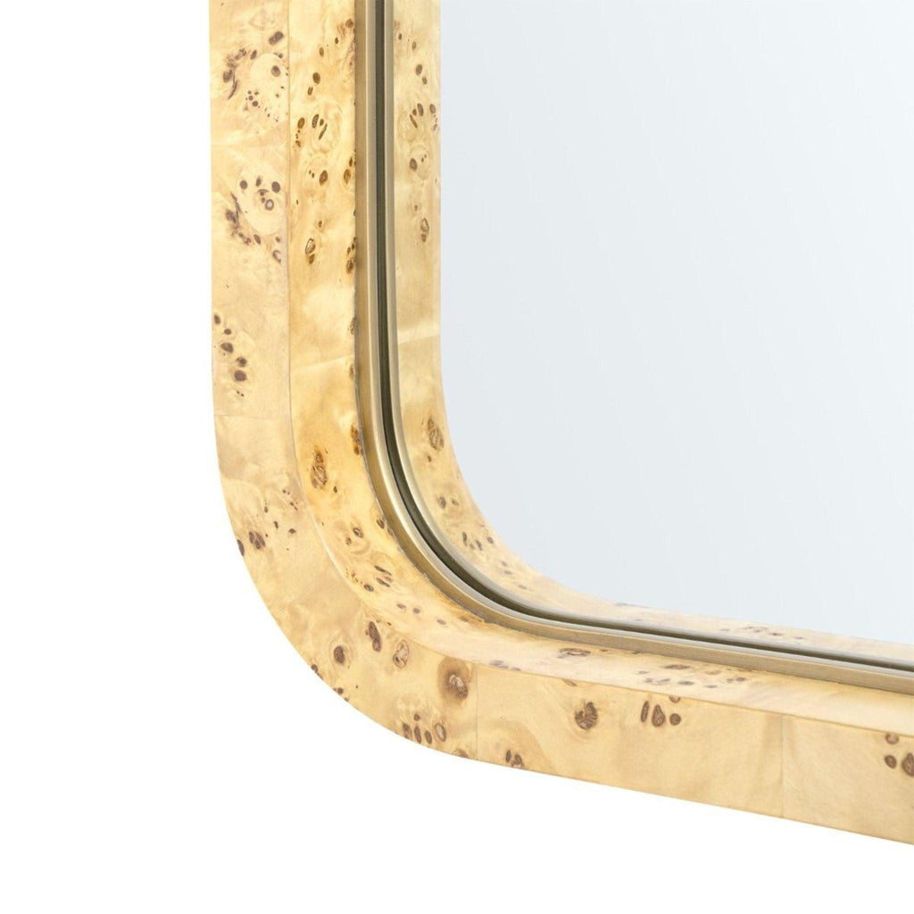Clear Lacquered Burl Framed Emil Large Mirror - Wall Mirrors - The Well Appointed House