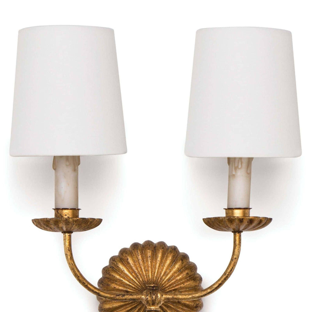Clove Sconce Double (Antique Gold Leaf) - Sconces - The Well Appointed House