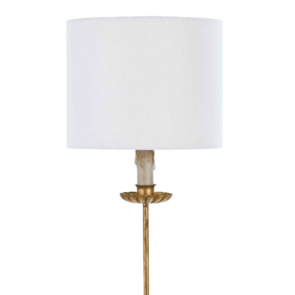 Clove Stem Buffet Table Lamp With Natural Linen Shade - Table Lamps - The Well Appointed House