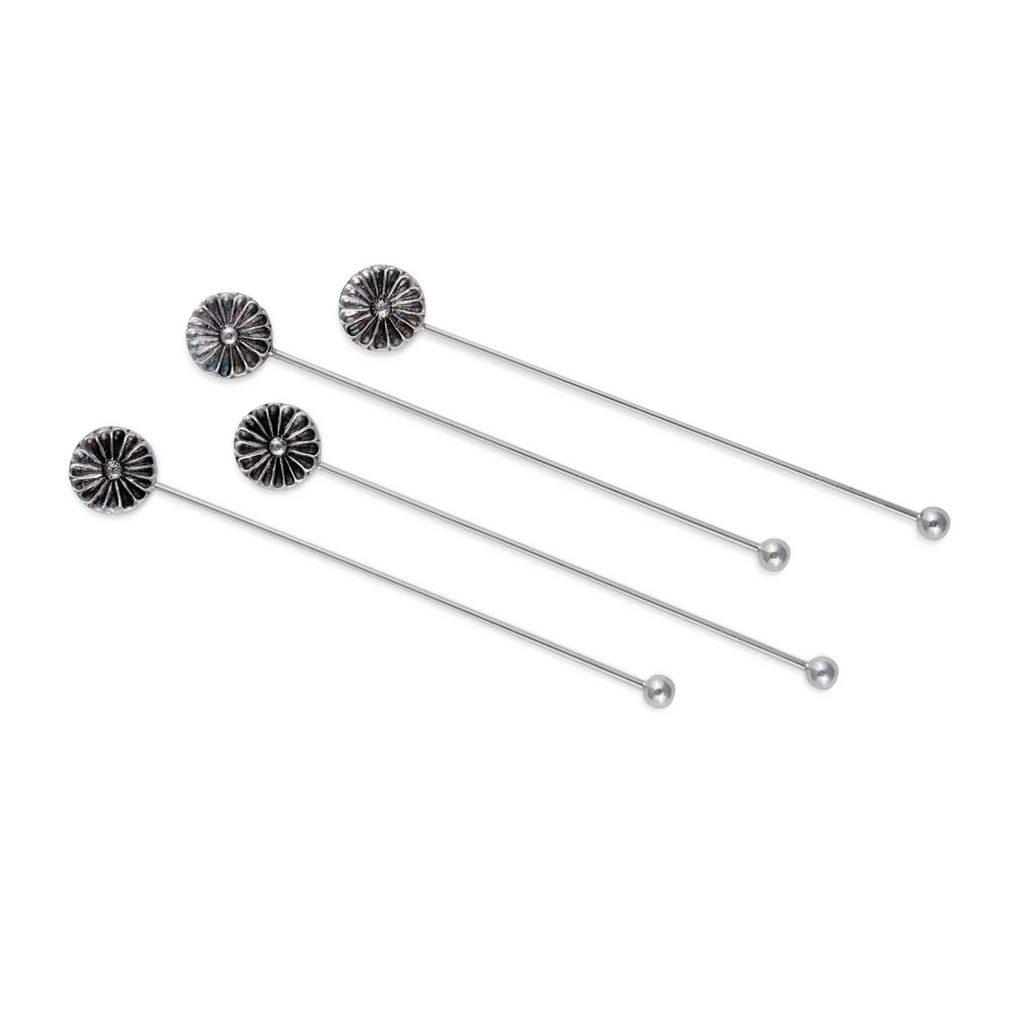 Set of 4 Silver Plated Cocktail Stirrers - The Well Appointed House