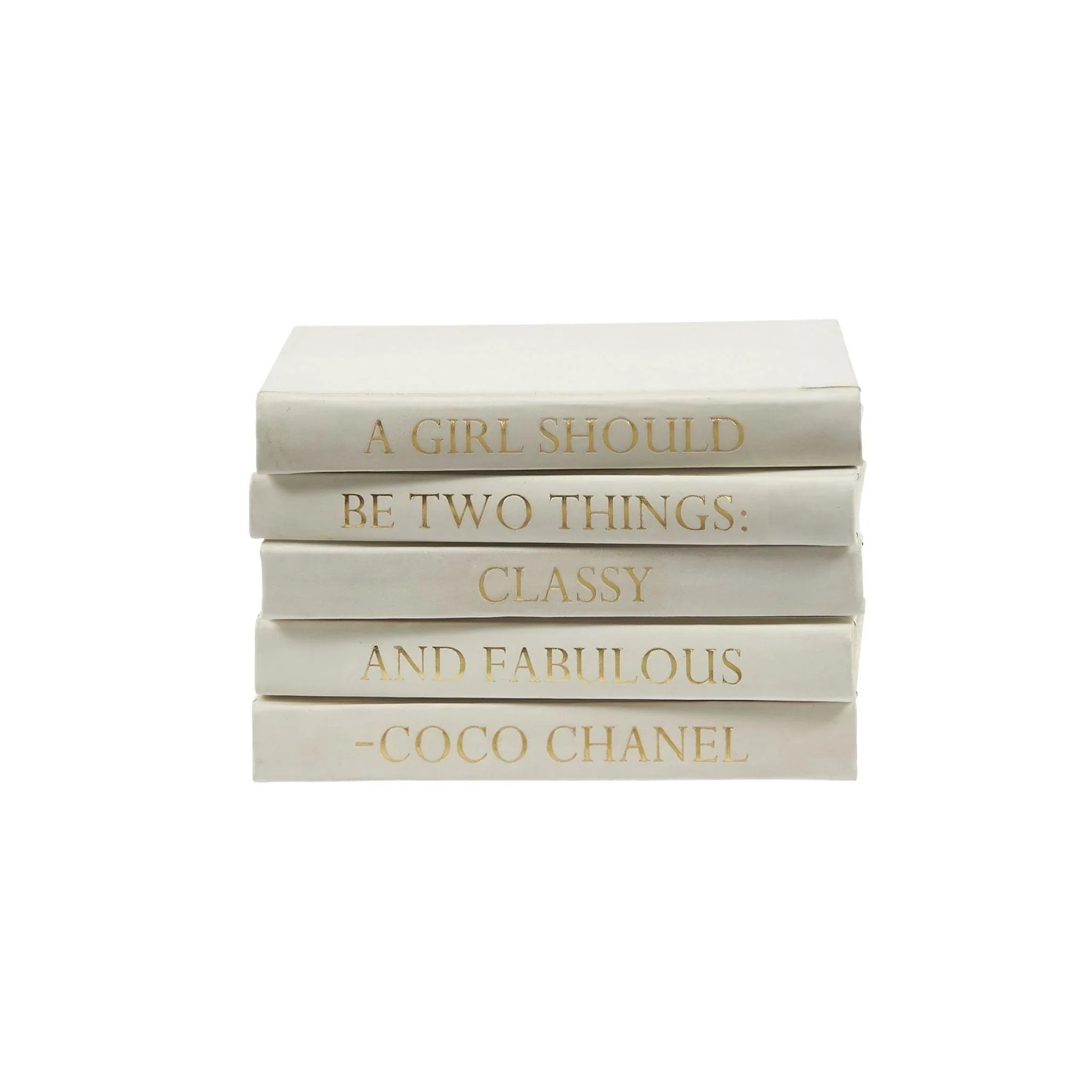 Coco Chanel Quote Decorative Book Set