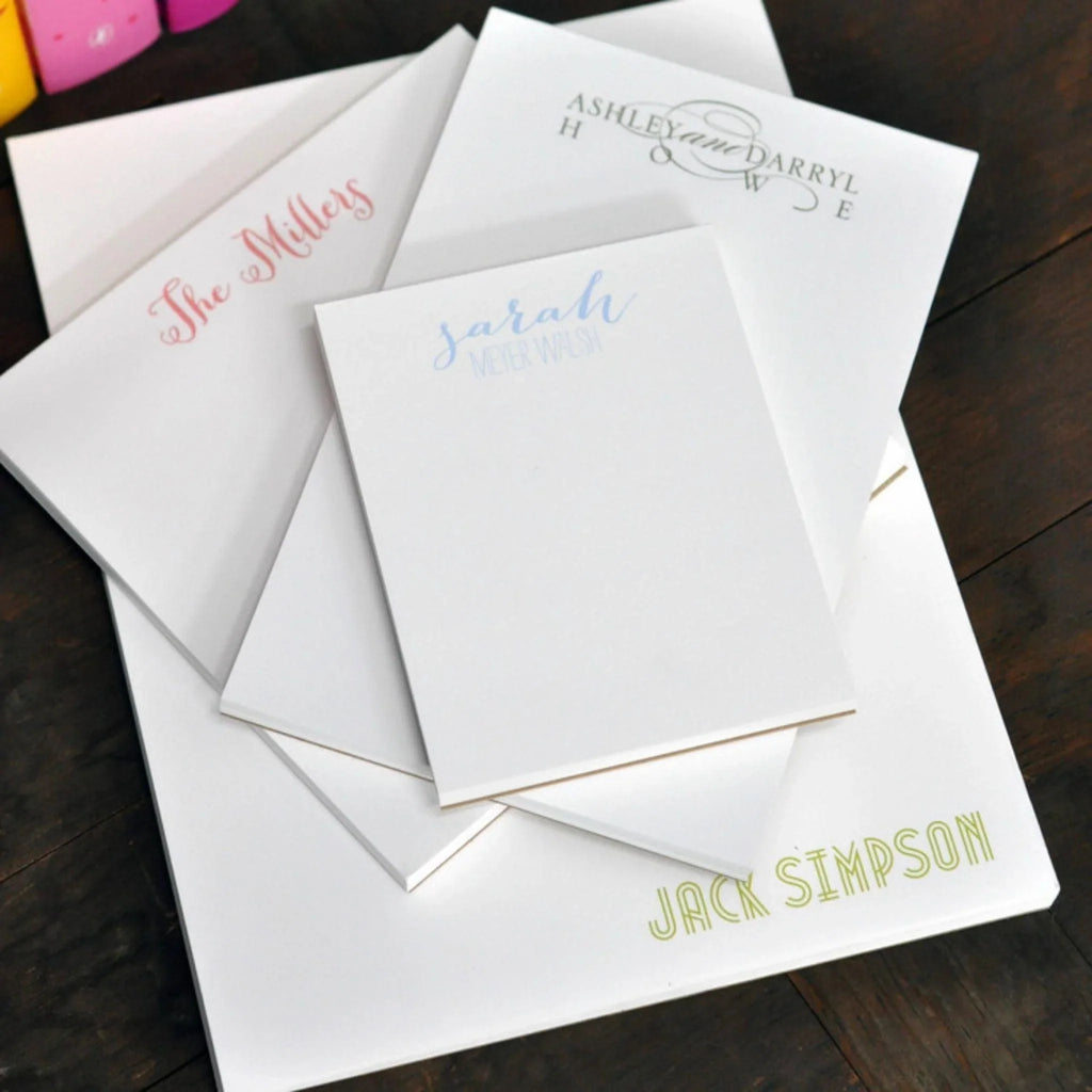 Personalized Notepad Set Combo Set of Personalized Notepads – The Well Appointed House