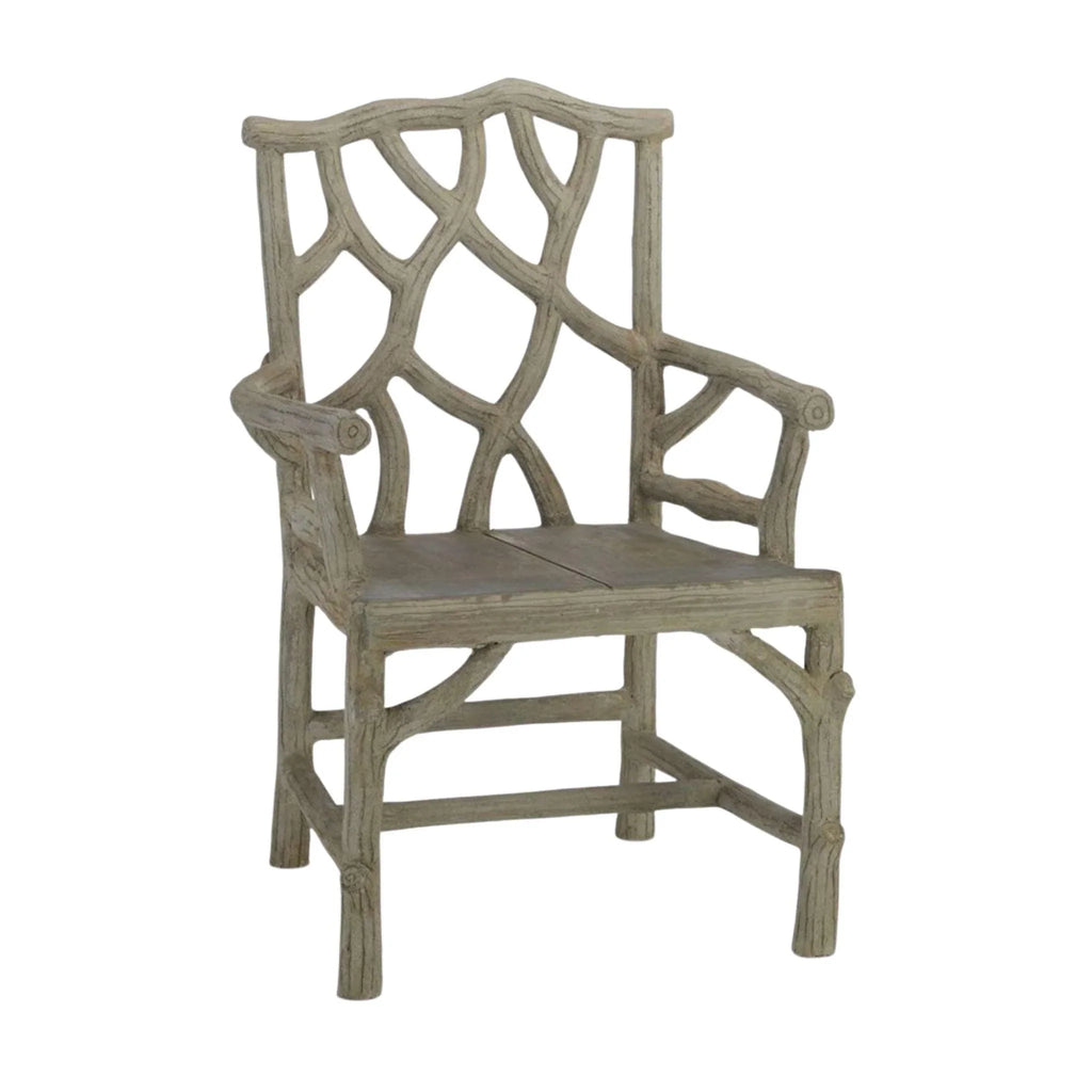 Concrete Tree Branch Design Outdoor Armchair - Outdoor Chairs & Chaises - The Well Appointed House