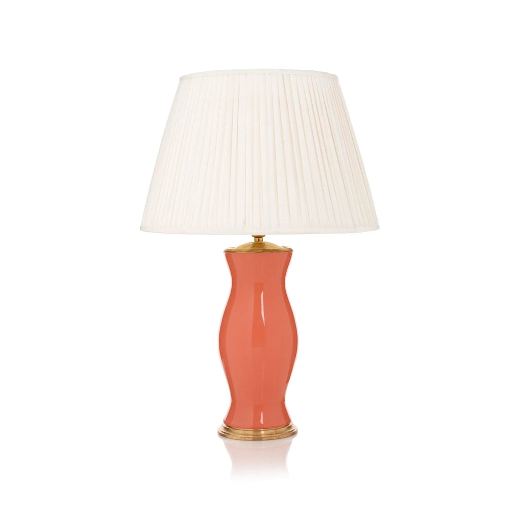 Coral Handblown Glass Lamp with Brass Accents - Table Lamps - The Well Appointed House