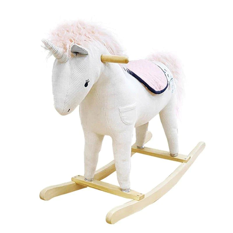Corduroy Unicorn Rocker For Kids - Little Loves Rockers & Rocking Horses - The Well Appointed House