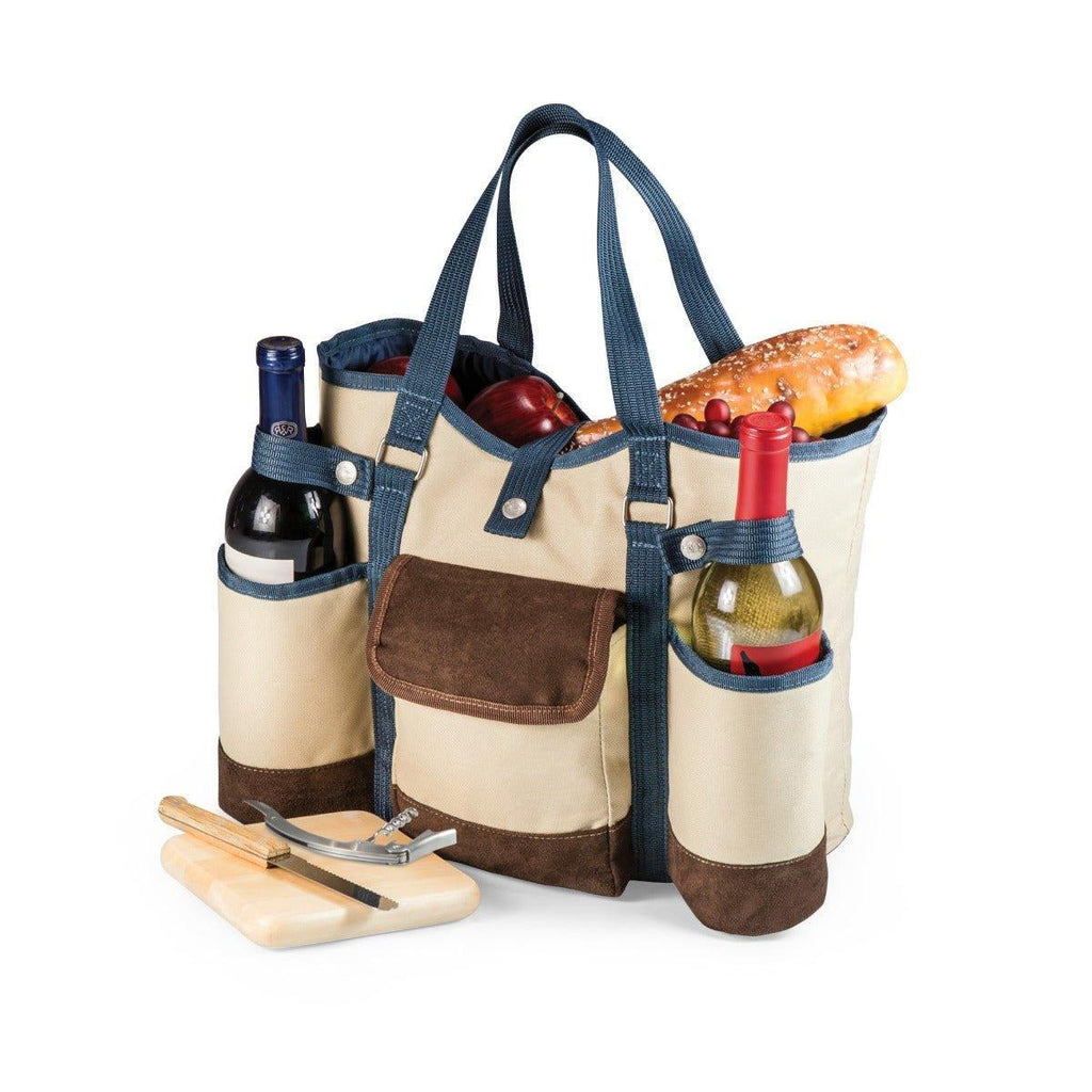 Country Chateau Wine & Cheese Tote Set - Two Designs Available - Picnic Baskets & Accessories - The Well Appointed House