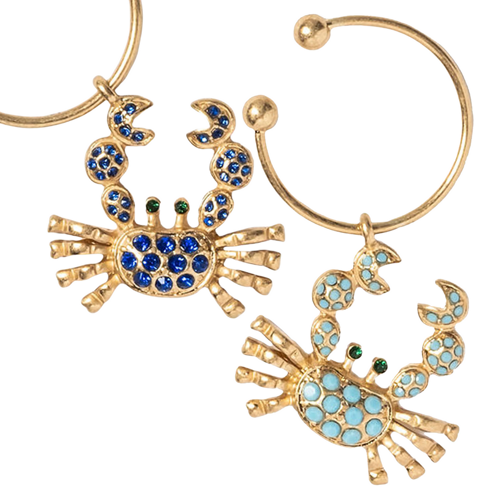 Crab Wine Charms, Rainbow - The Well Appointed House