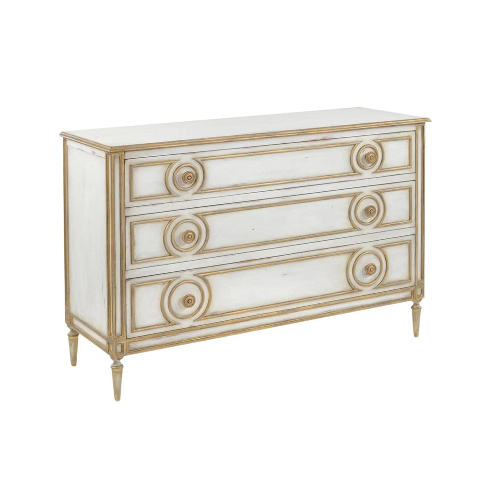 Cream Distressed French Country Chest - Nightstands & Chests - The Well Appointed House