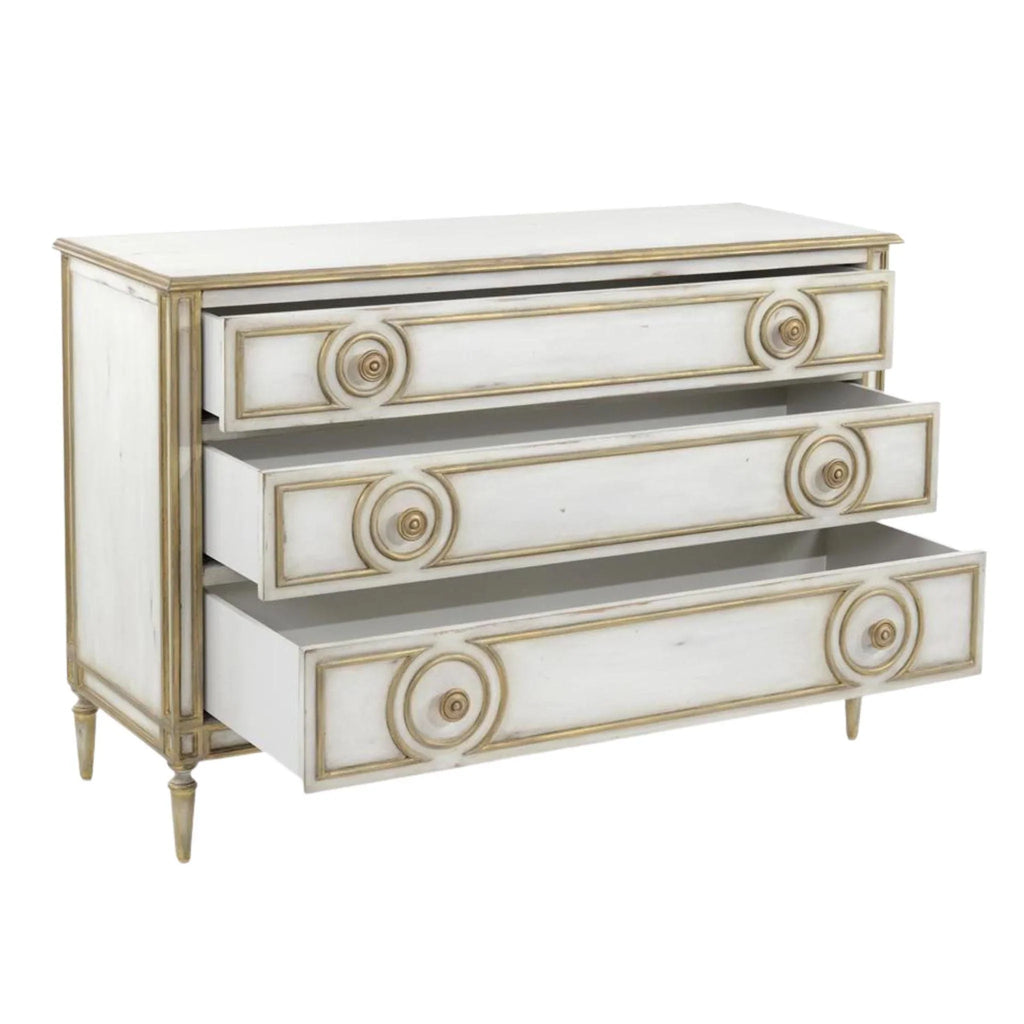 Cream Distressed French Country Chest - Nightstands & Chests - The Well Appointed House