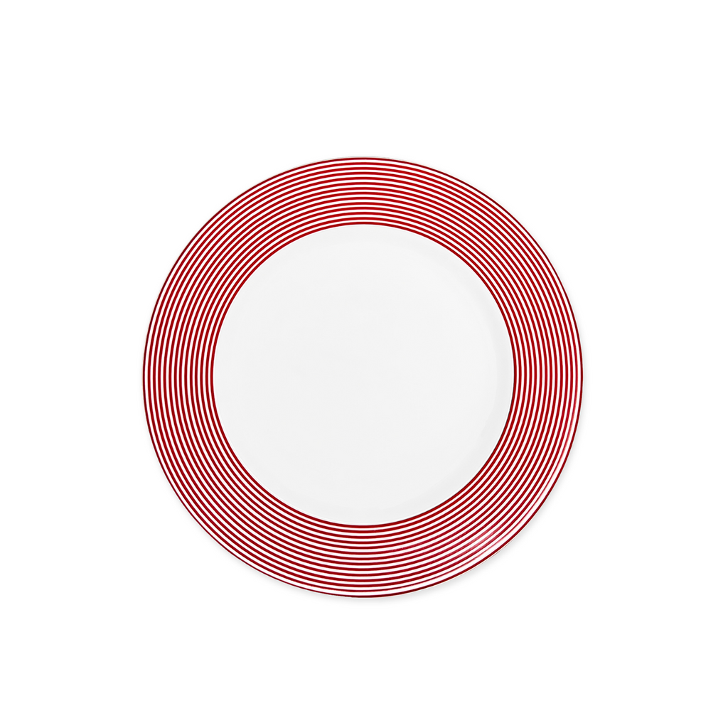 Newport Stripe Crimson Salad Plate - The Well Appointed House
