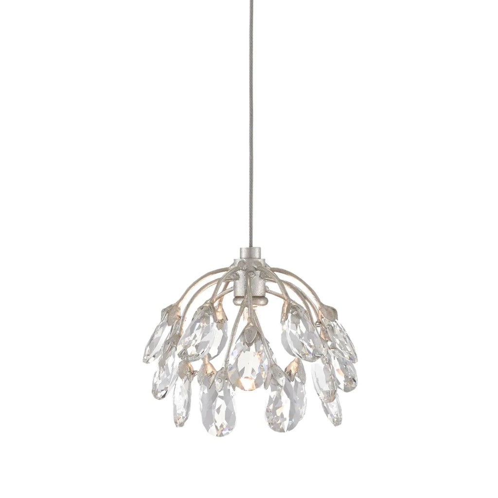 Crystal Flower Silver Pendant Light - Chandeliers & Pendants - The Well Appointed House