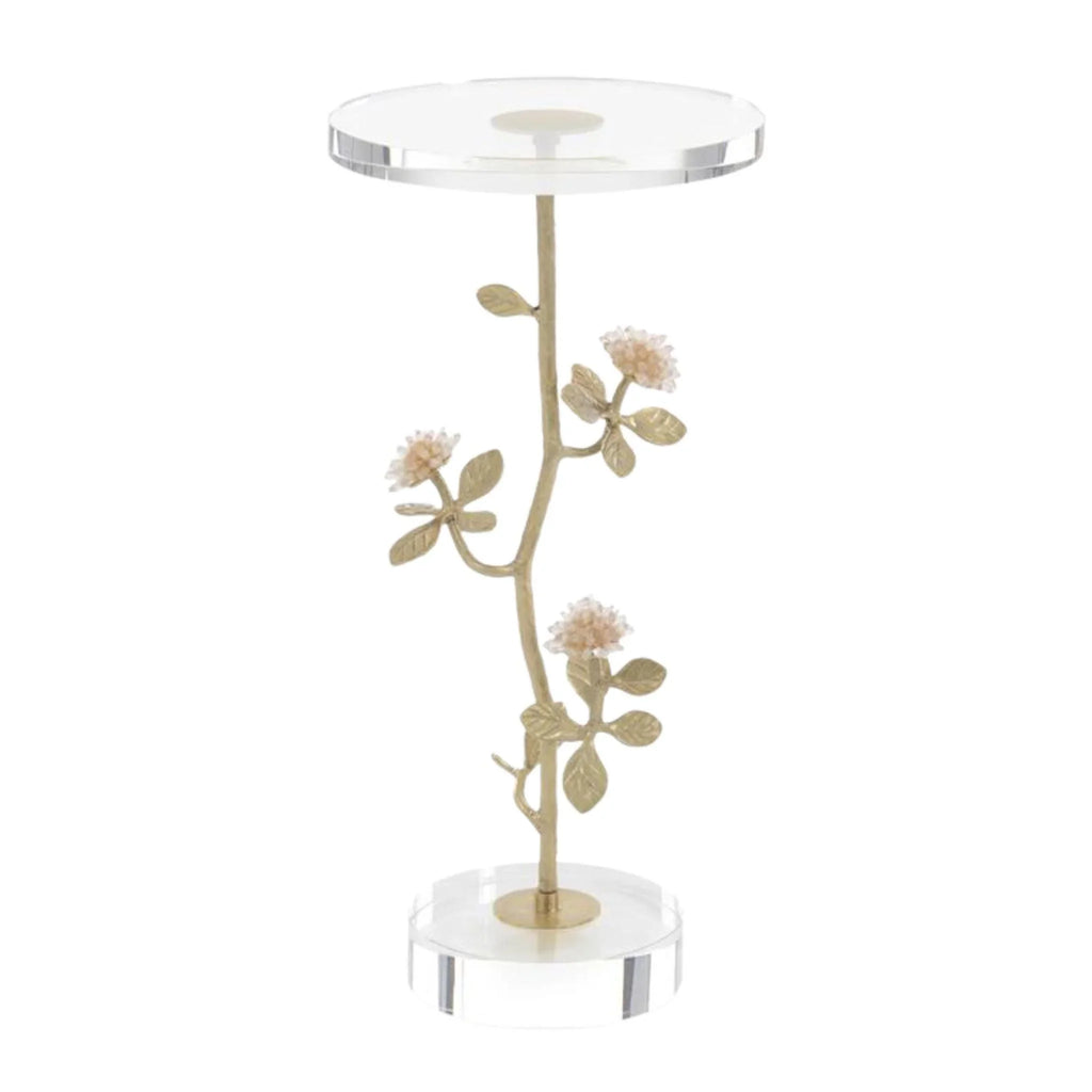 Crystal Martini Table with Blooms - Side & Accent Tables - The Well Appointed House