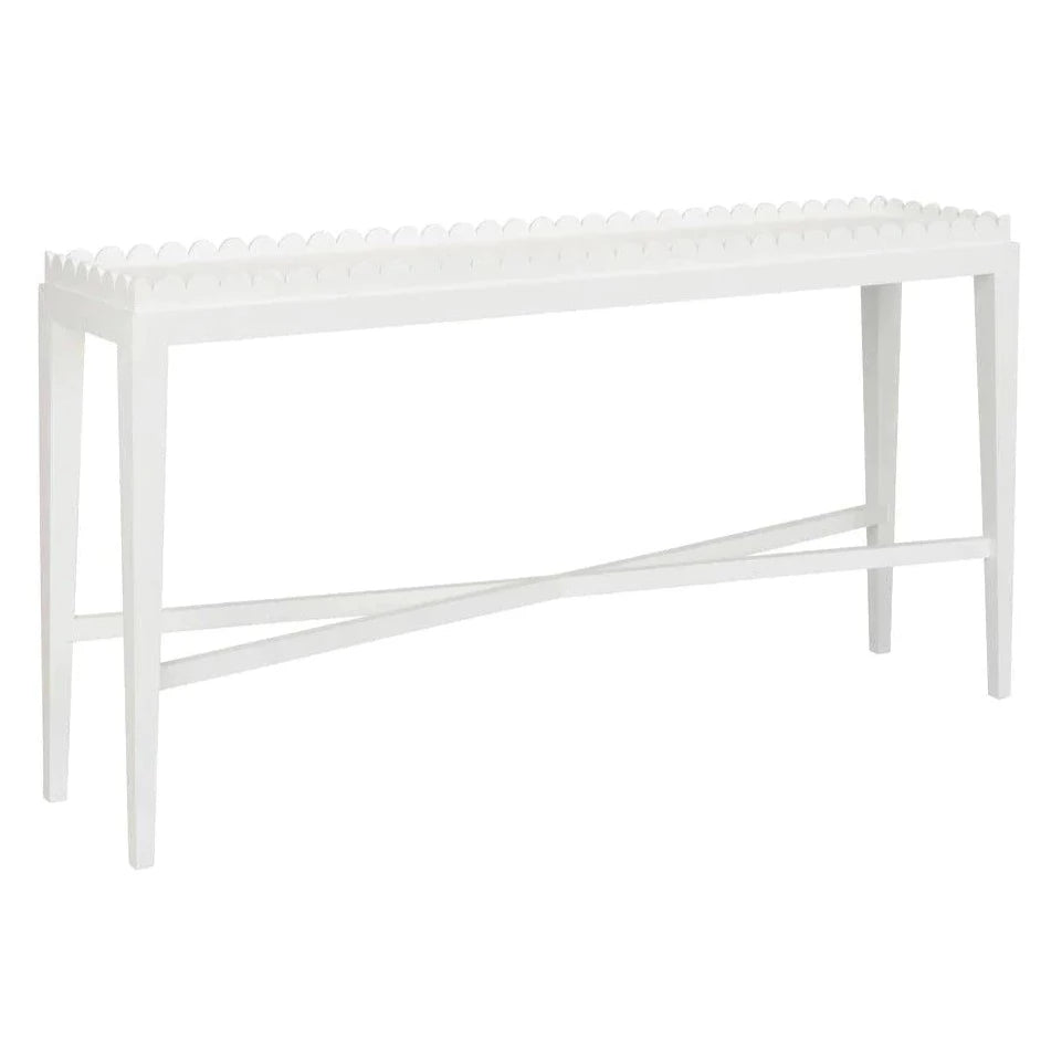 Custom Painted Scalloped Edge Console Table - Consoles - The Well Appointed House