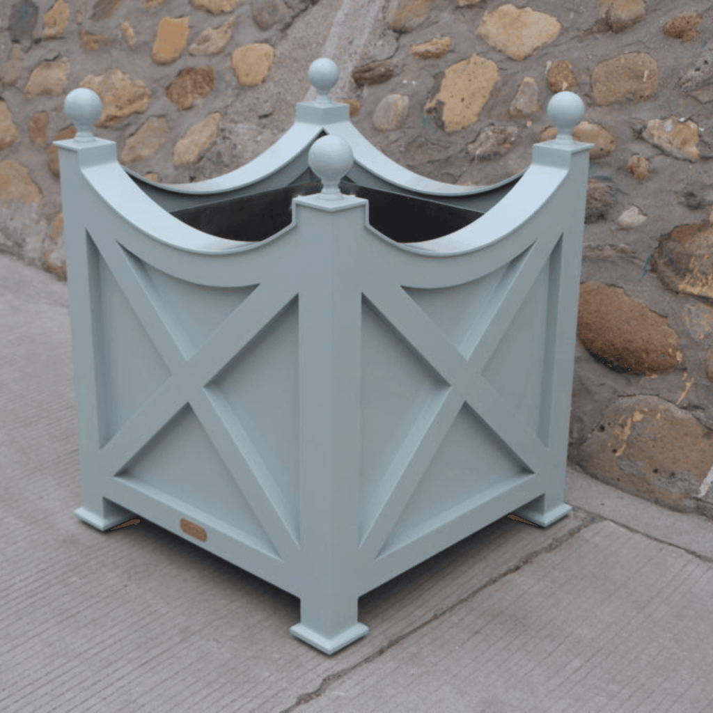 Customizable Curved Cross Design Aluminum Garden Planter - Outdoor Planters - The Well Appointed House
