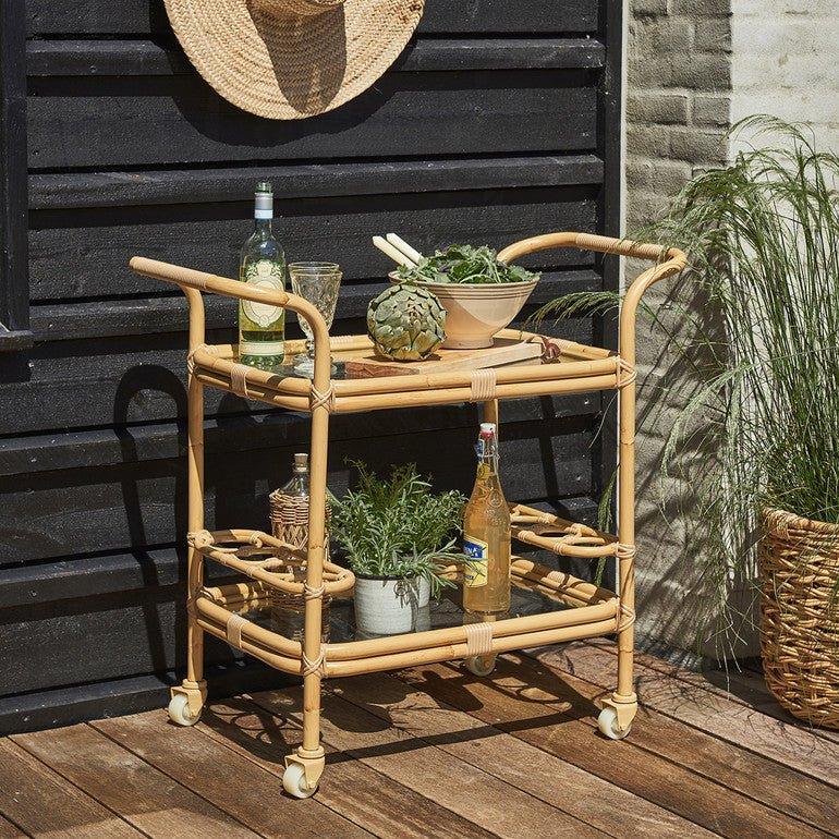 Carlo Outdoor Bar Cart - Natural Sika Design
