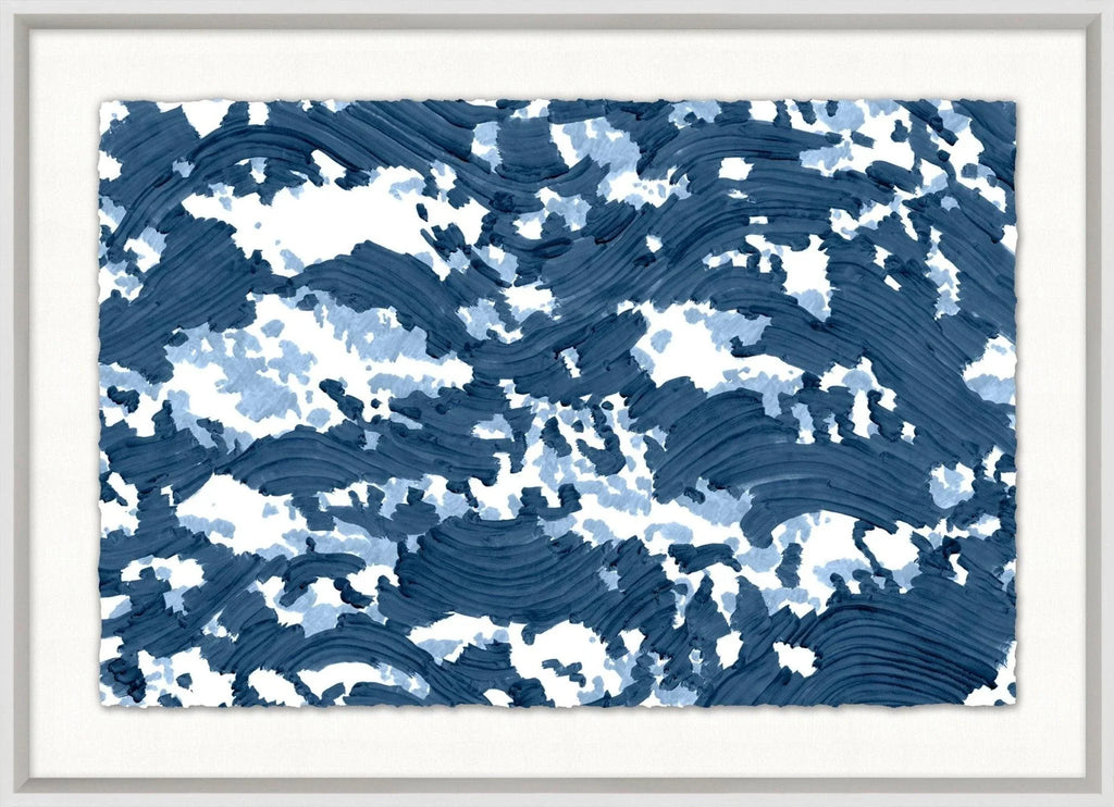 Dappled Waves 3 Framed Wall Art in Blue - Paintings - The Well Appointed House
