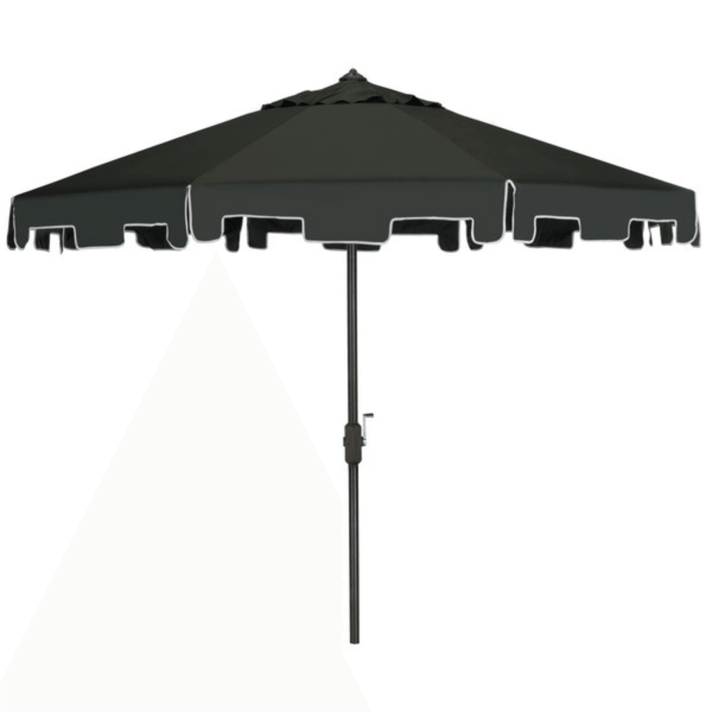 Dark Green 9 Foot Market Crank Outdoor Patio Umbrella - Outdoor Umbrellas - The Well Appointed House