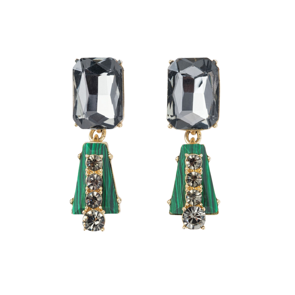 Emerald Deco Earrings - The Well Appointed House