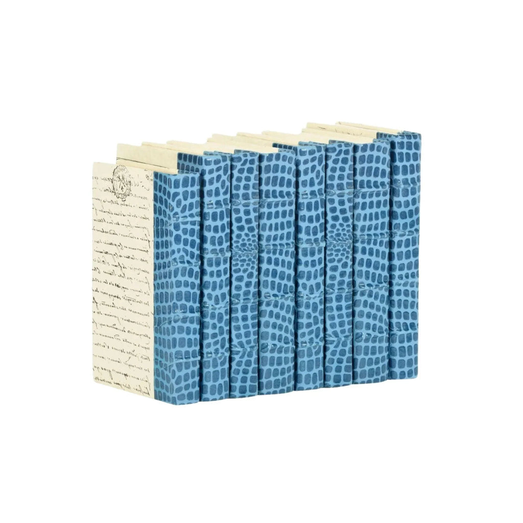 Decorative Books in Faux Croc Blue - Books - The Well Appointed House