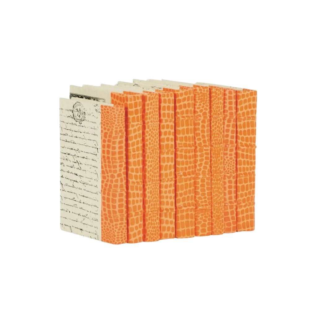 Decorative Books in Faux Croc Orange - Books - The Well Appointed House