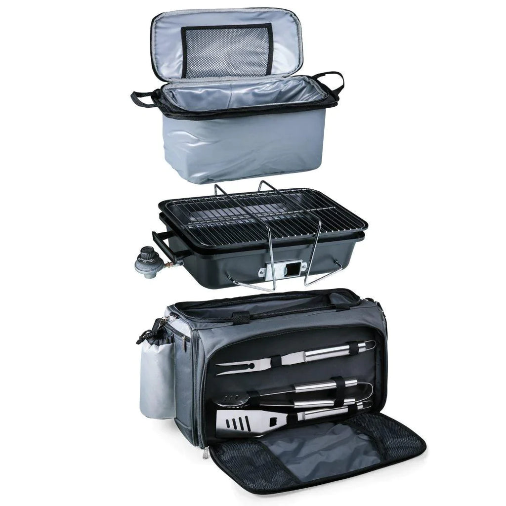 Deluxe Portable Propane Grill Set & Cooler Tote - Picnic Baskets & Accessories - The Well Appointed House